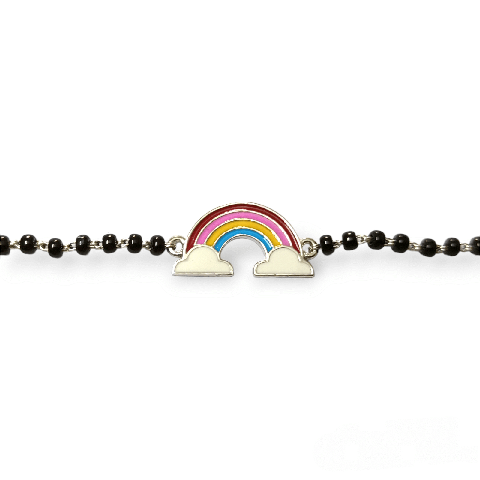 Rainbow Silver Baby Nazariya Bracelet - RishiRich Jewels