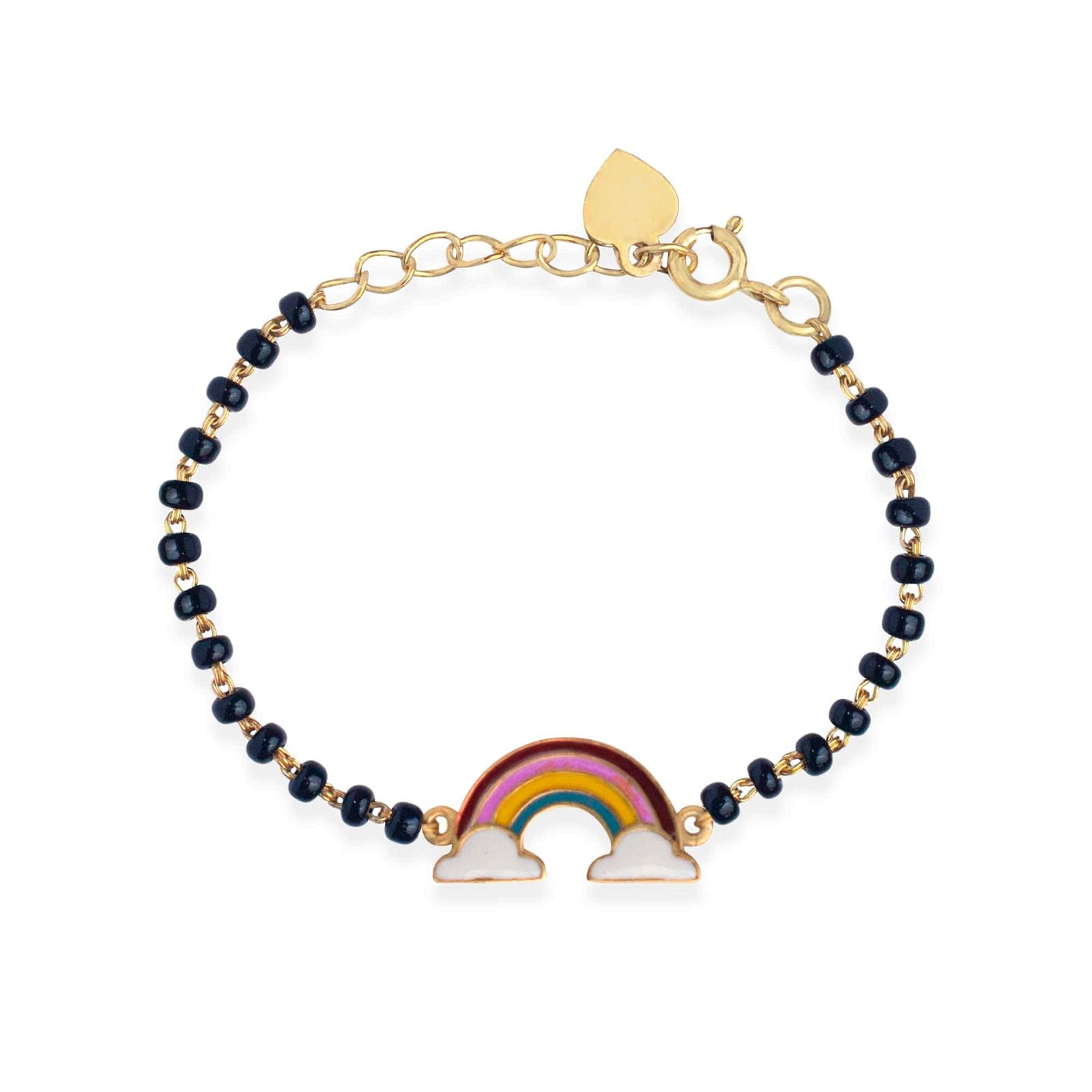 Rainbow Silver Baby Nazariya Bracelet - RishiRich Jewels