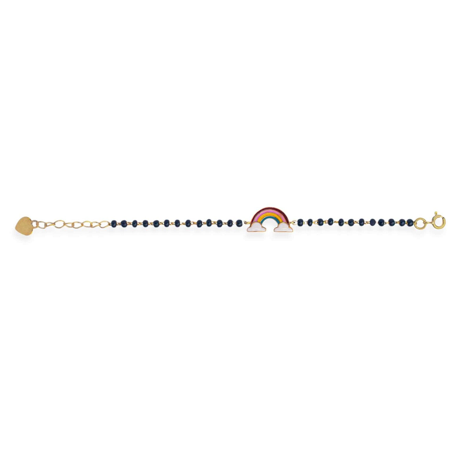 Rainbow Silver Baby Nazariya Bracelet - RishiRich Jewels