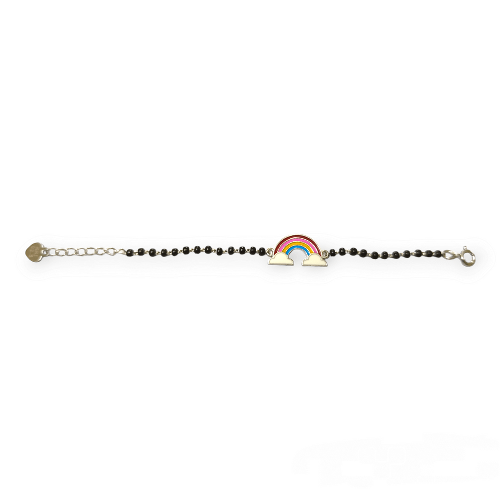 Rainbow Silver Baby Nazariya Bracelet - RishiRich Jewels