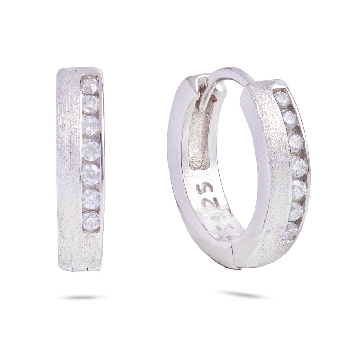 Round Silver Hoop Earring - 2 - RishiRich Jewels