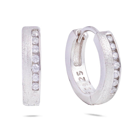 Round Silver Hoop Earring - 2 - RishiRich Jewels