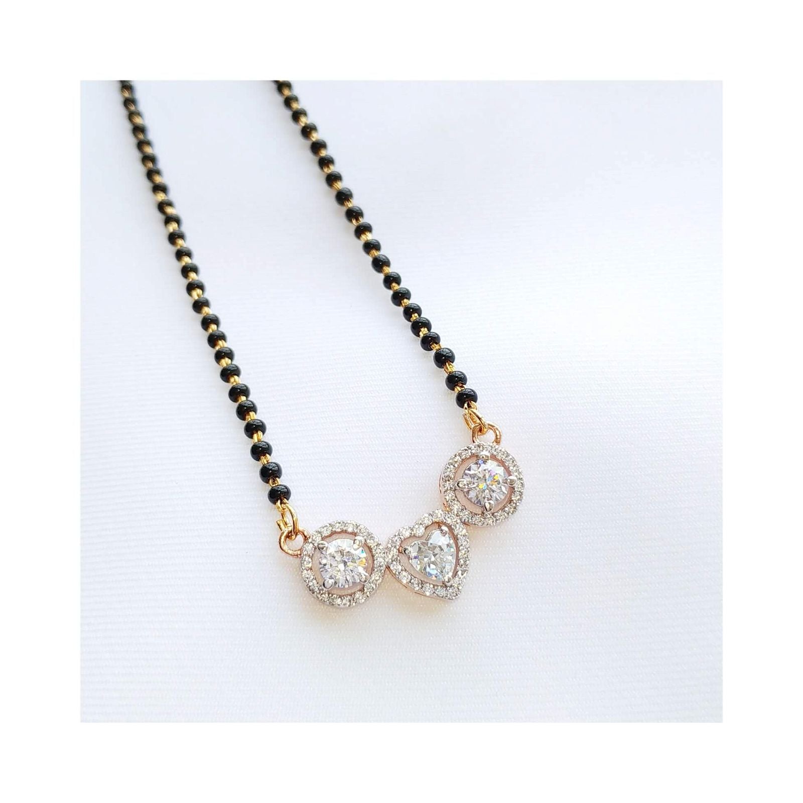 The Hearted Romance Neck Mangalsutra - RishiRich Jewels