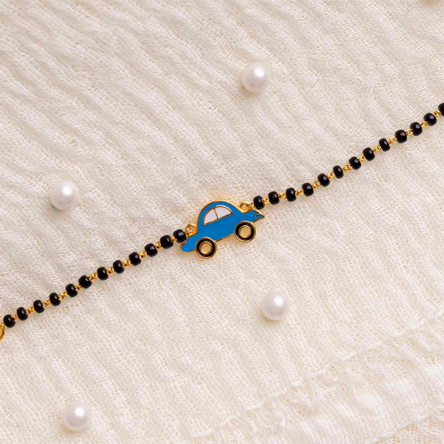 Toy Car Silver Baby Nazariya Bracelet - RishiRich Jewels