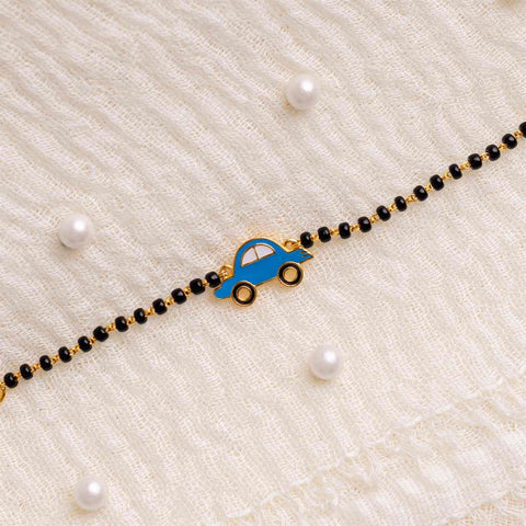 Toy Car Silver Baby Nazariya Bracelet - RishiRich Jewels
