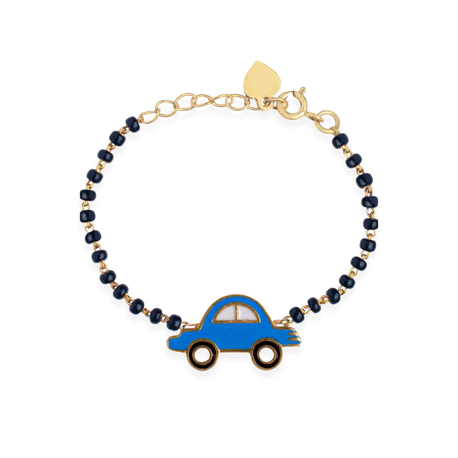 Toy Car Silver Baby Nazariya Bracelet - RishiRich Jewels