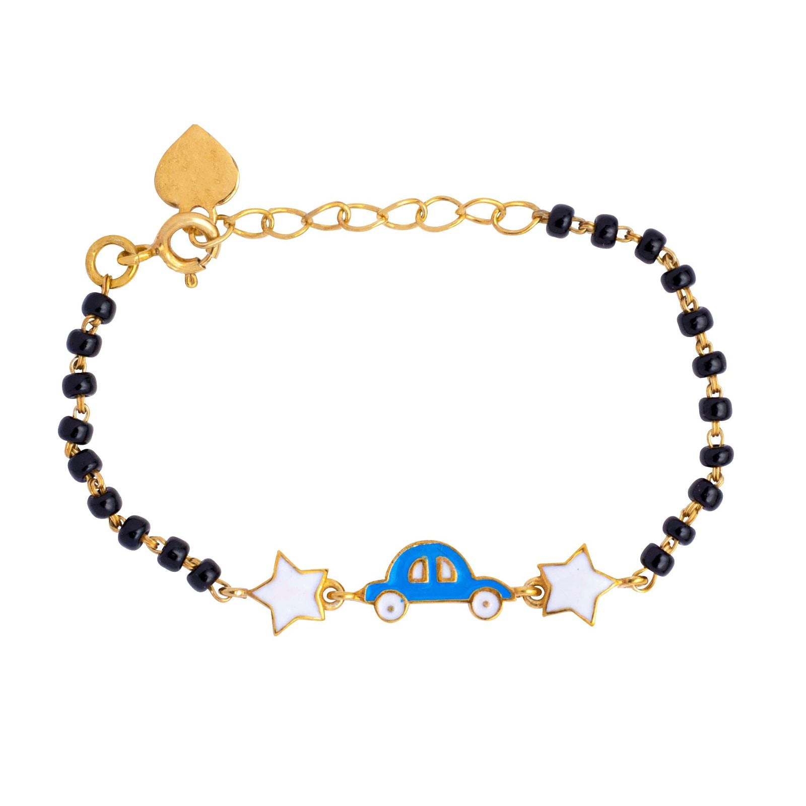 Toy Car & Star Silver Baby Nazariya Bracelet - RishiRich Jewels