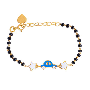 Toy Car & Star Silver Baby Nazariya Bracelet - RishiRich Jewels