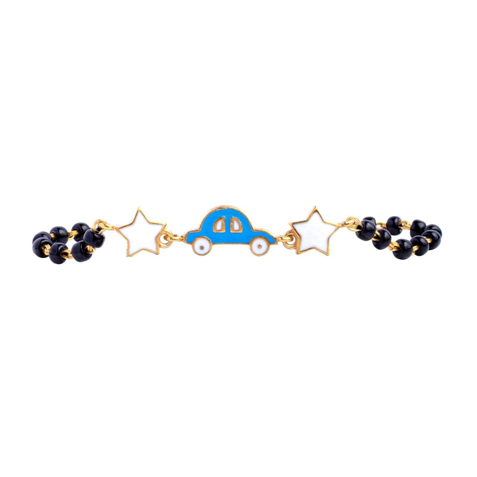 Toy Car & Star Silver Baby Nazariya Bracelet - RishiRich Jewels