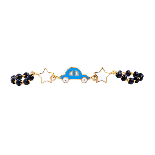 Toy Car & Star Silver Baby Nazariya Bracelet - RishiRich Jewels