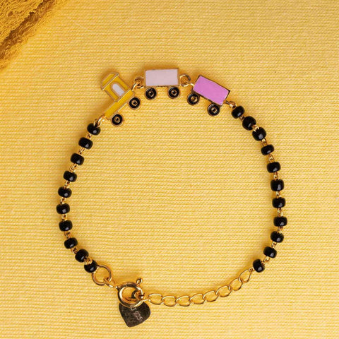 Toy Train Silver Baby Nazariya Bracelet - RishiRich Jewels