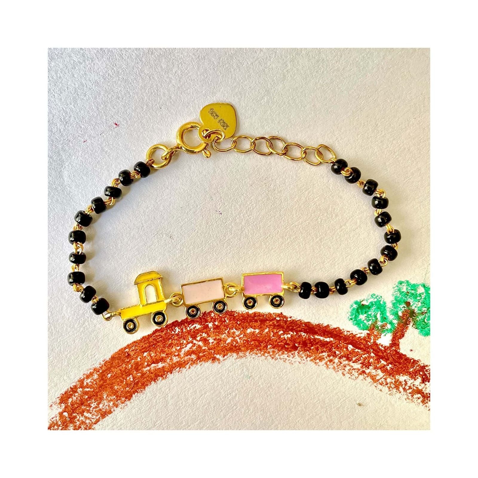 Toy Train Silver Baby Nazariya Bracelet - RishiRich Jewels