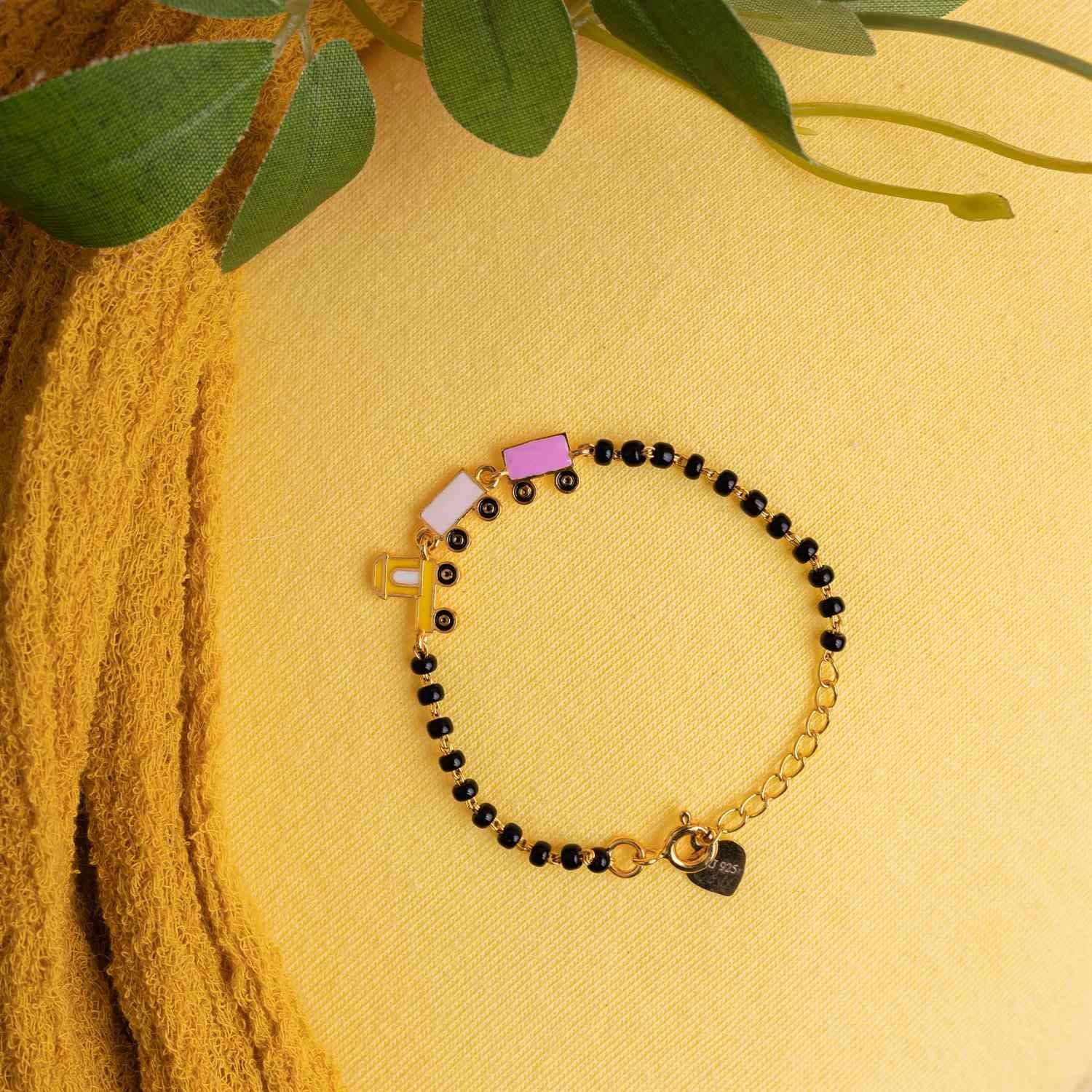 Toy Train Silver Baby Nazariya Bracelet - RishiRich Jewels