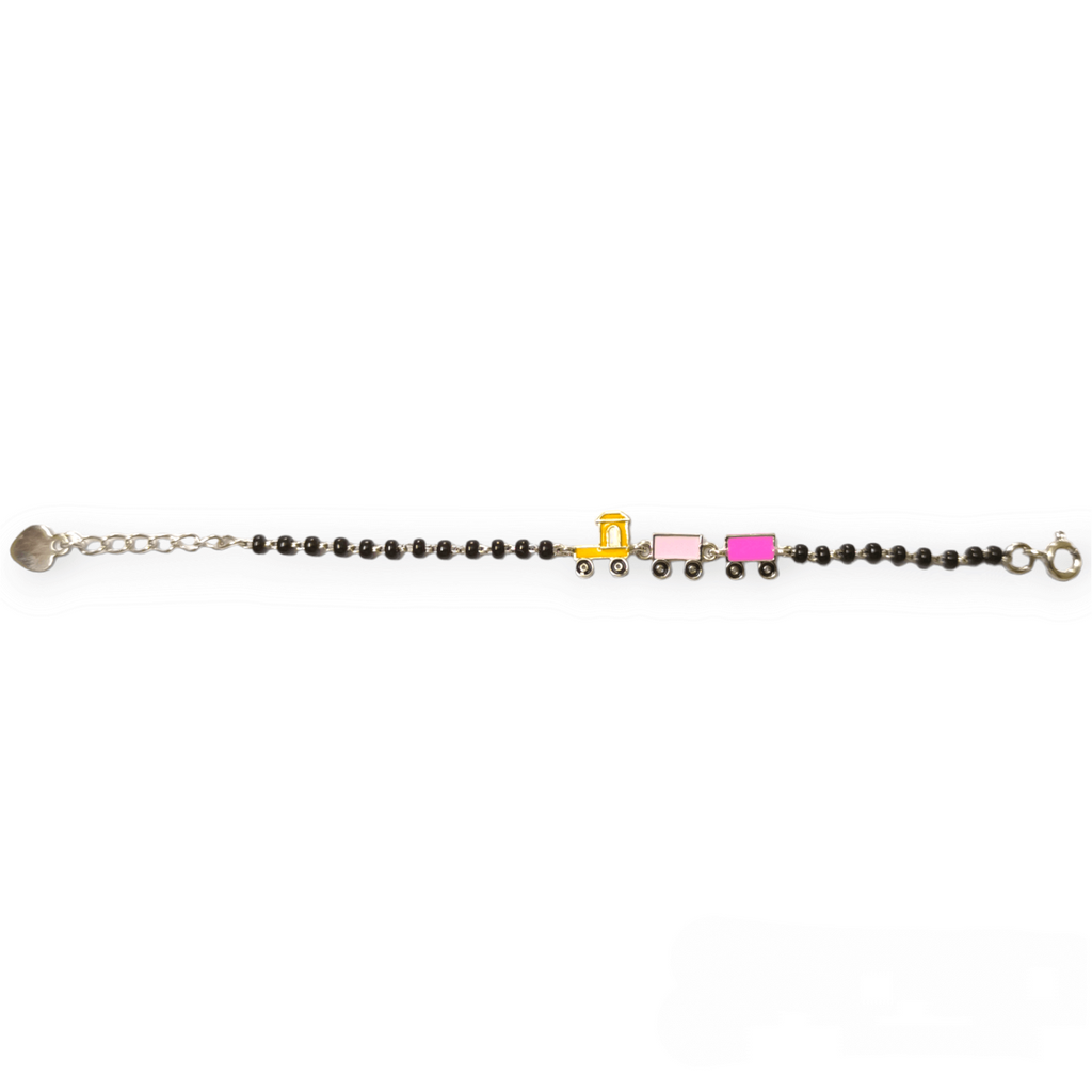 Toy Train Silver Baby Nazariya Bracelet - RishiRich Jewels