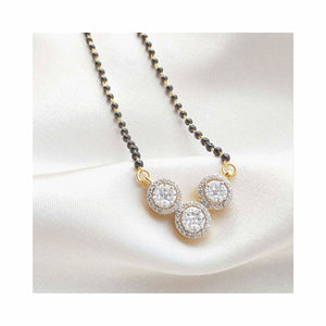 Tri-circular Charm Neck Mangalsutra - RishiRich Jewels