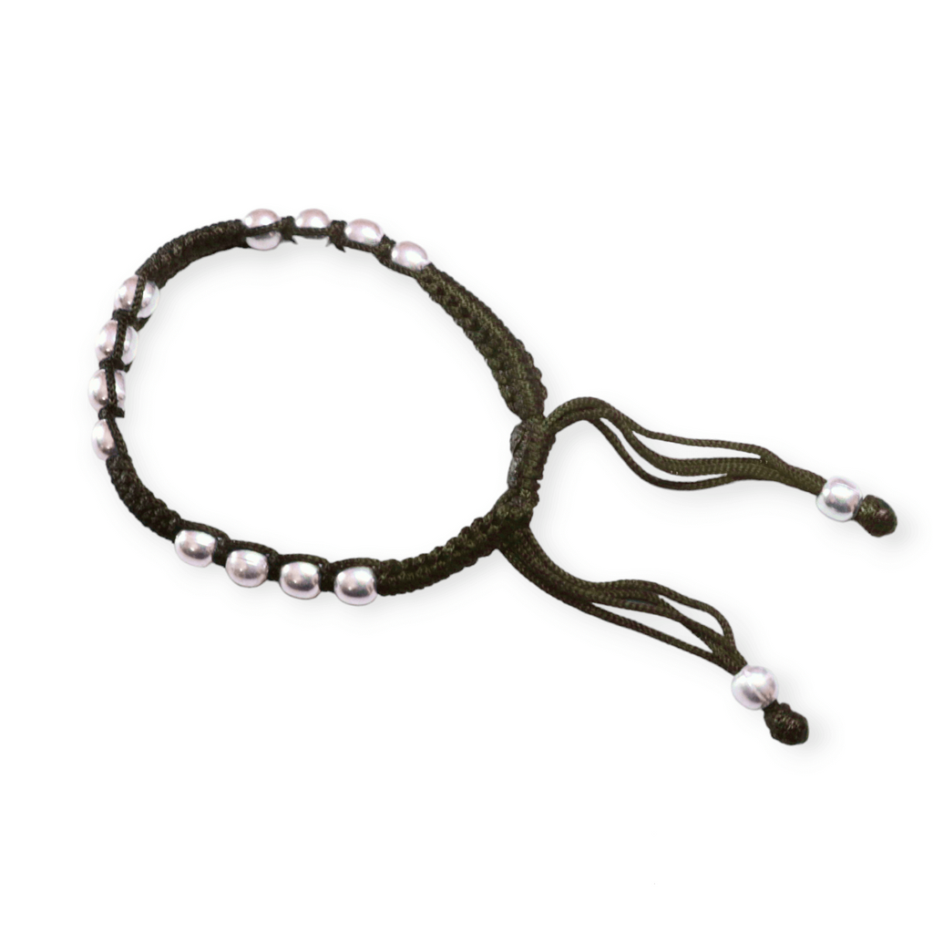 Unisex Silver Nazarbattu Thread Bracelet - RishiRich Jewels