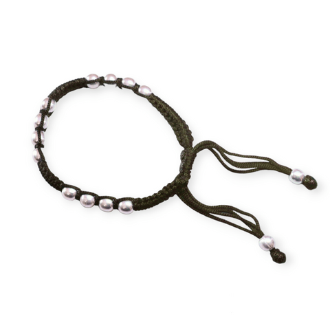 Unisex Silver Nazarbattu Thread Bracelet - RishiRich Jewels