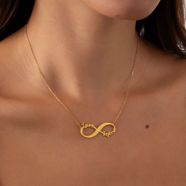 Couple Name Infinity Necklace