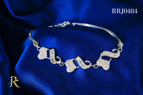 RRJ0484 Pure 925 Sterling Silver Bracelet