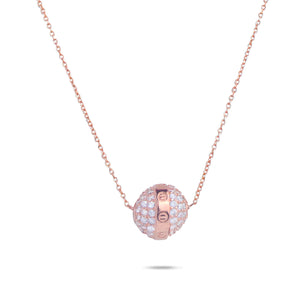 Diamond Line Ball Necklace