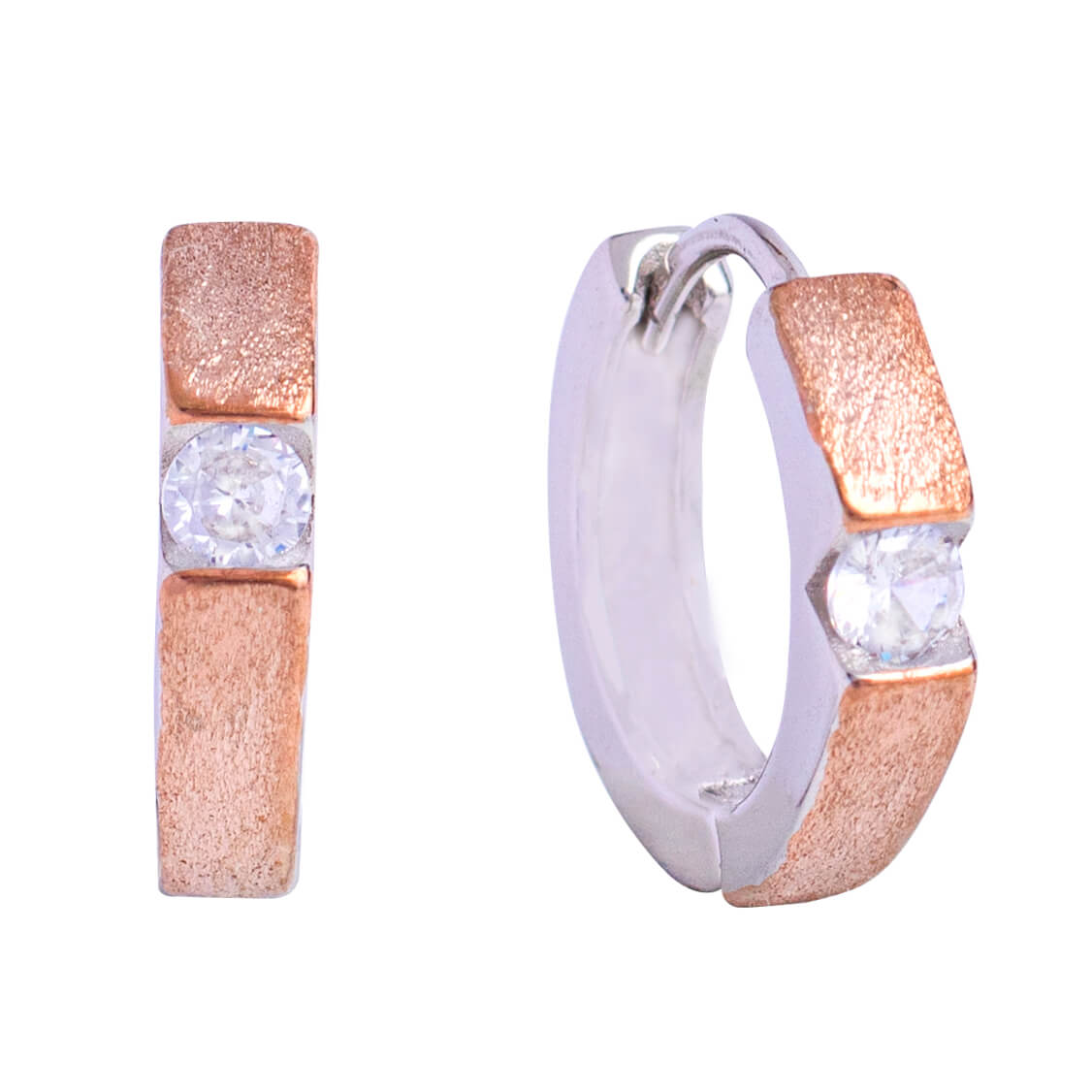 Round Rose Gold Plated Hoop Earring